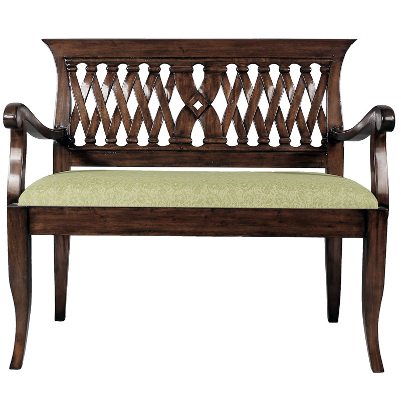 Dayton Upholstered Mahogany Bench