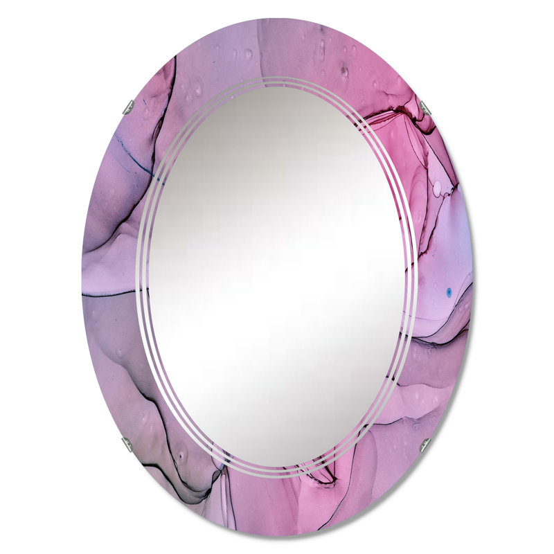 Miroir mural rose et mauve, 36 po x 24 po