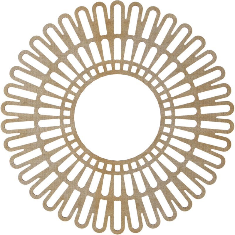 Médaillon de plafond en bois Cornellius, Hickory, H 28 po x l 28 po x P 0,38 po