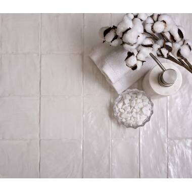 Mallorca White Ceramic Subway Tile 2.5x8