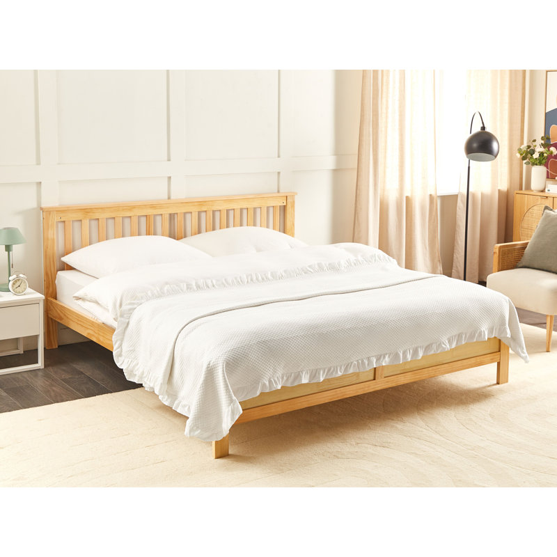 HATTON Cotton Solid Colour Bedspread, 220 x 240 cm Bedspread, White