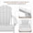 HDPE Folding Outdoor Adirondack Chair With Cup Holder (Set Of 2)-1941412808