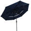 Parasol de marché octogonal uni à 3 niveaux de 10 pi avec bouton-poussoir inclinable et manivelle