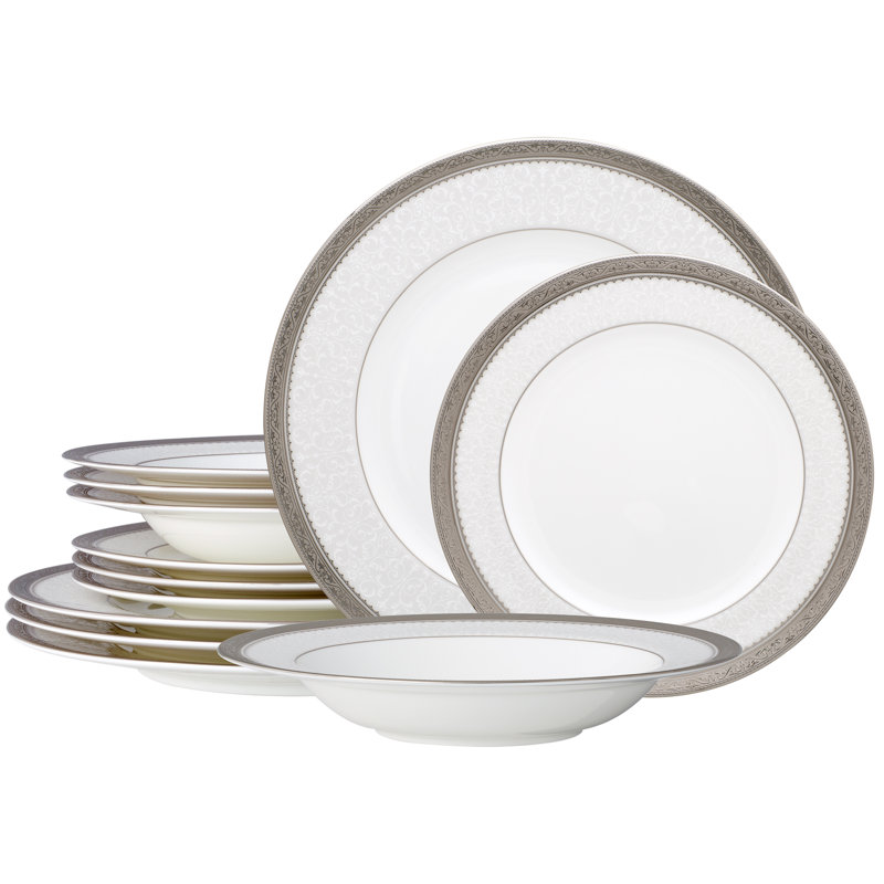 Service de table 12 pièces, service pour 4 Noritake Odessa, Platine