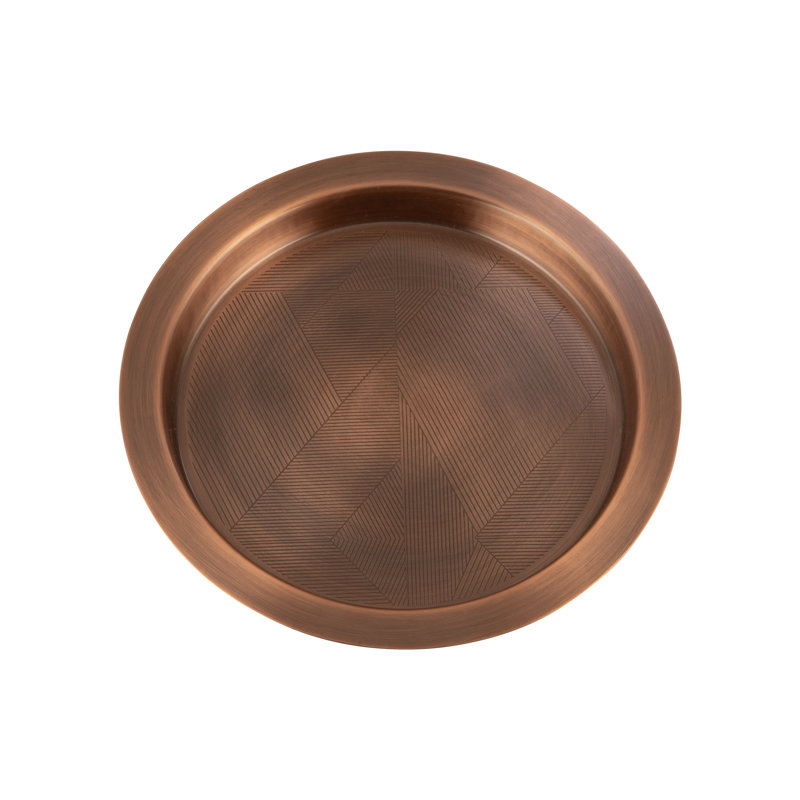 Plateau 14 po Urban Oasis Chevron: Bronze (conçu par Taniya Nayak), Bronze