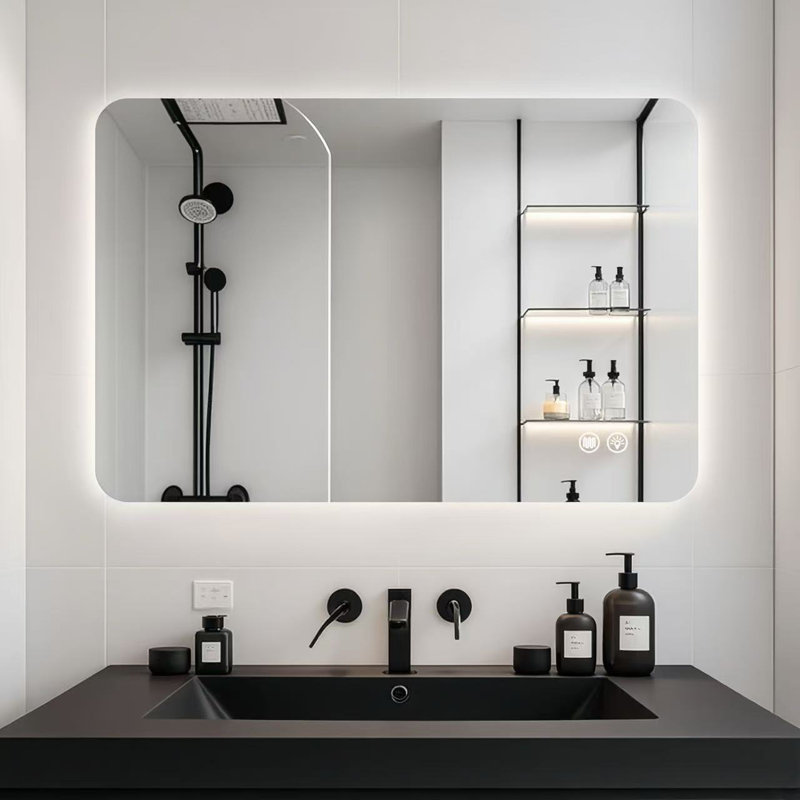 24 po x 36 po Miroir rectangulaire rétroéclairé pour salle de bain, 24 po x 36 po
