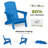  Folding Adirondack Chairs Weather-Resistant HDPE Outdoor Firepit Chairs With Cup Holder-608816277