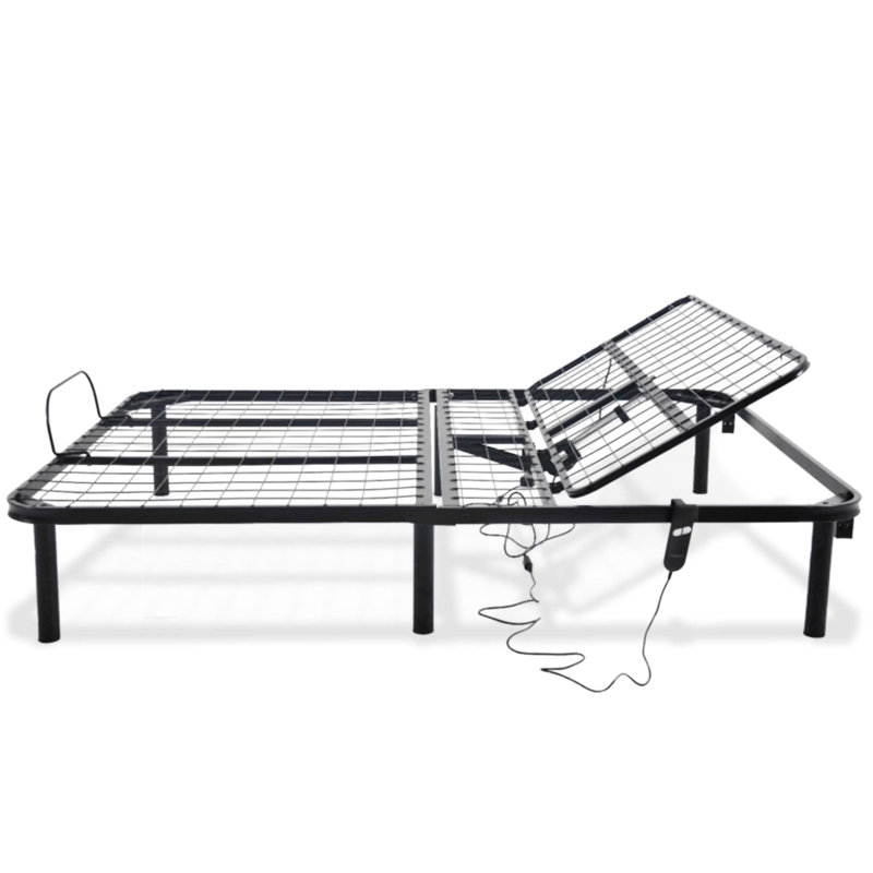 Black Full - Sized Head Up Only Adjustable Bed Foundation, Strong Steel Structure, Quick And Easy Assembly, 850 Lbs Weight Carrying Ability, 75 In Depth, 53 Width, 14 Height Black, Full, Adjustment,