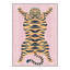 Tapis tigre / orange lavable à la machine Tayviona avec envers antidérapant-829381089