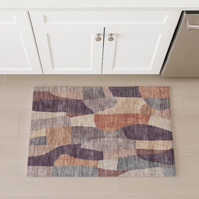 Machine Washable Indoor/Outdoor Kerwin ACN2376 Abstract Rug