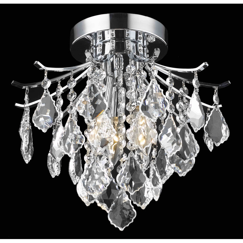 Hermanson Flush Mount, Chrome, 12" H x 12" W x 12" D