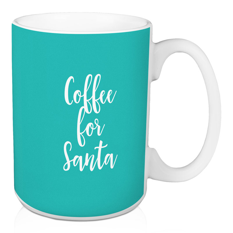 Tasse à café café pour père noël Hackleburg, Bleu sarcelle