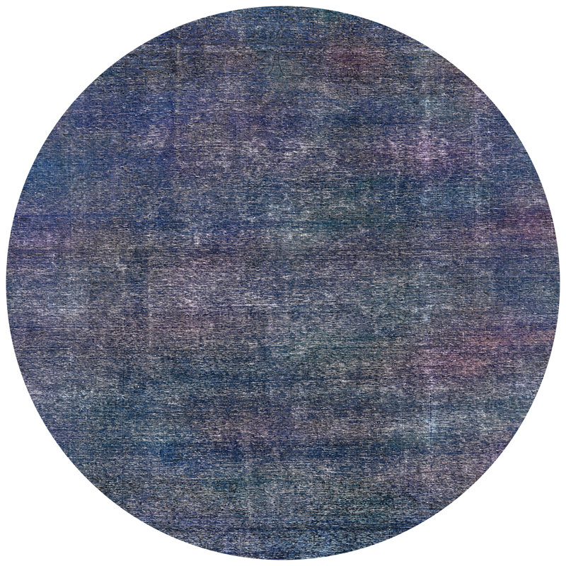Tapis bleu foncé Gehrmann, Rond 5 pi