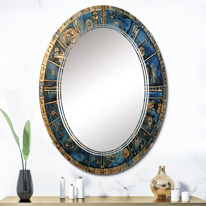 Apogeeville - Miroir mural moderne ovale, 36 po x 24 po