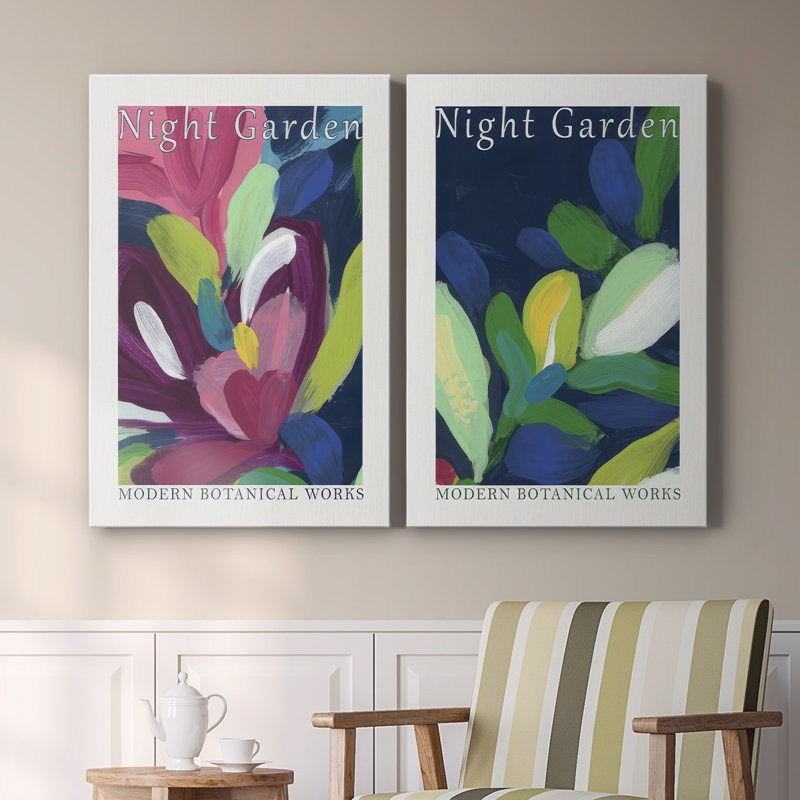 Affiche «Night Garden», exposition sur toile tendue I-Premium - prête à être accrochée, H 36 po x l 24 po