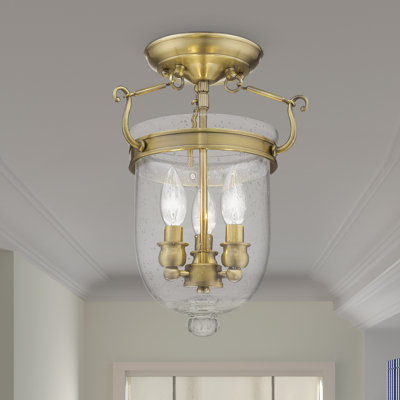 Husman Glass Semi Flush Mount