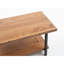 Table basse rustique en bois massif avec tablette de salon 39 po x 20 po 21 po, couleur noyer, noyer, classique