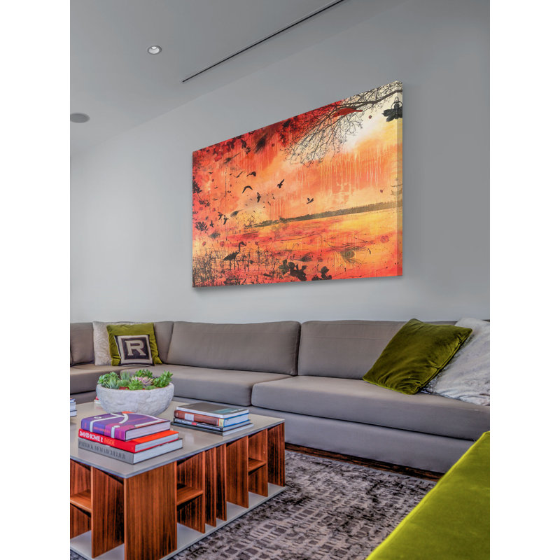« écarlate tempest », impression sur toile tendue, H 12 po x l 18 po