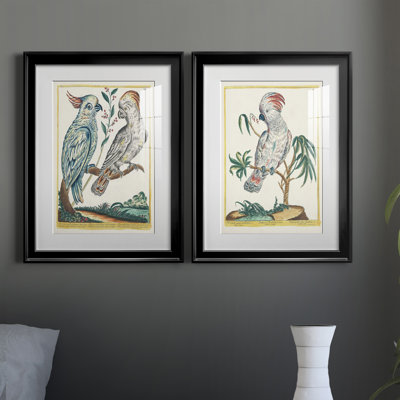 «Pastel Birds I», reproduction encadrée de qualité supérieure - prête à être accrochée