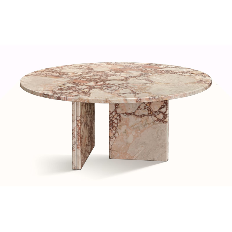 Pink Natural Marble Coffee Table