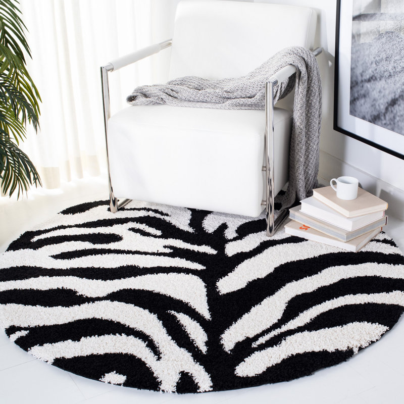 Braylee Animal Print Area Rug, Round 201cm