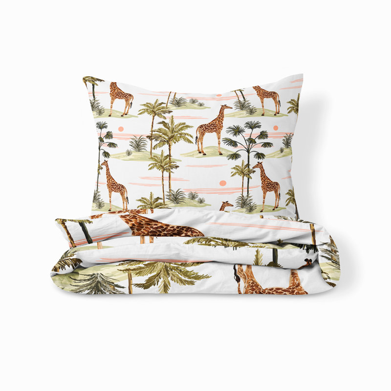Animal Print Duvet Cover, King Duvet Cover + 2 King Shams