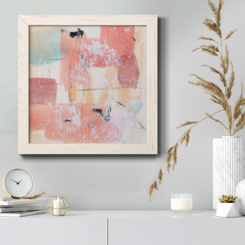Warm Warm Under II - Toile encadrée de qualité supérieure - prête à être accrochée, H 35,5 po x l 35,5 po x P 1,5 po, Blanc