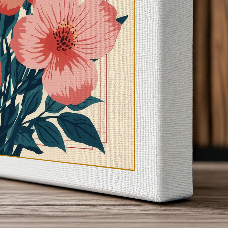 Carnation Bouquet Botanical - Wrapped Canvas, 18x12 - 45.7 x 30.5 cm, White Border