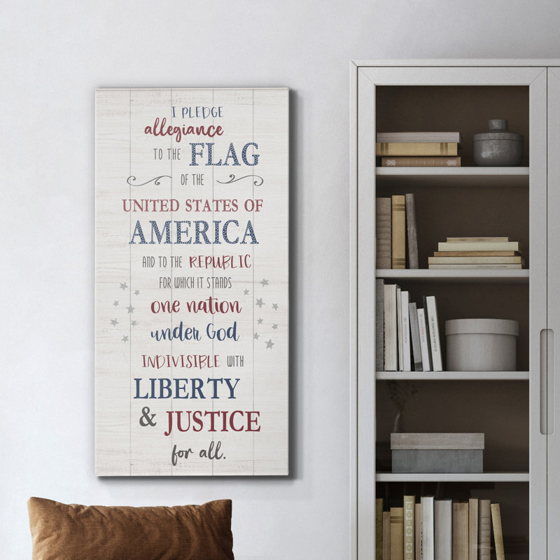 Pledge of Allegiance - reproduction sur toile tendue, H 40 po x l 20 po x P 1 po