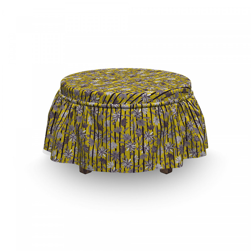 Housse pour repose-pieds de fleurs exotiques lily