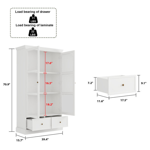 Dorilal 15 - Shelf Storage Cabinet Tucker Murphy Pet