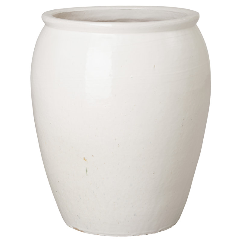 Proberta Handmade Ceramic Pot Planter, 30" H x 23.5" W x 23.5" D, White