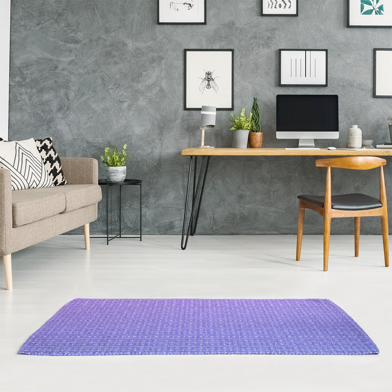 Tapis dégradé napperon orchidée/bleu ciel, Rectangle 4 pi x 6 pi