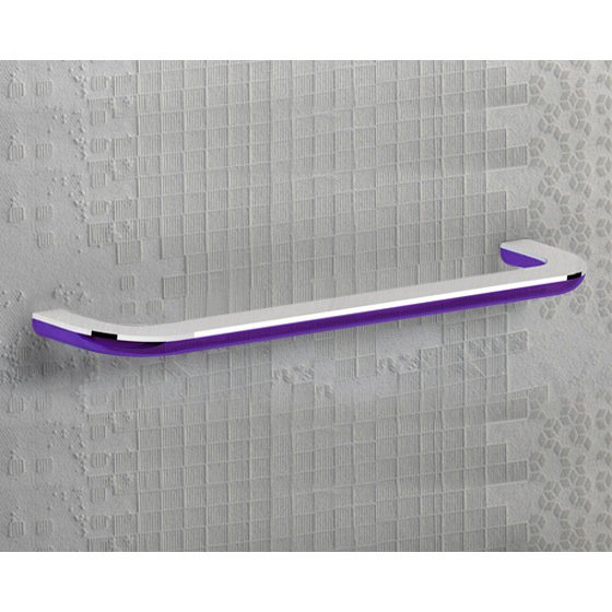 Barre à serviettes murale 21,46" Bijou, Gris anthracite transparent