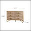 Commode 6 tiroirs, commodes et commodes modernes, meuble télé, commode en bois clair pour chambre à coucher, salon, couloir