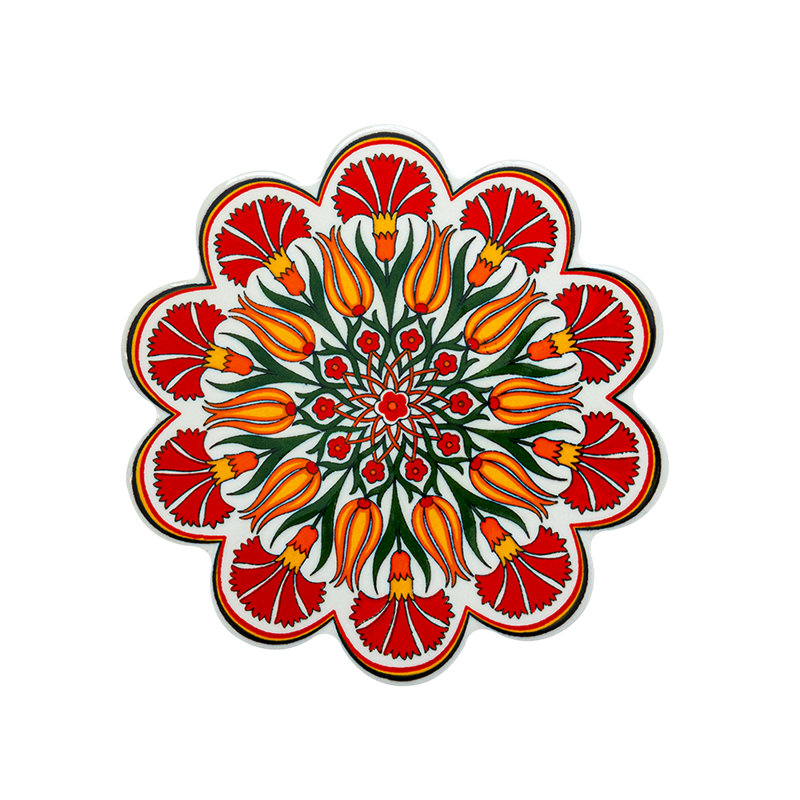 Red Tulips Large Ceramic Trivet for Hot Dishes