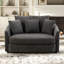 Fauteuil d'appoint moderne en chenille de 56,3 po de largeur avec 5 coussins-1133820570