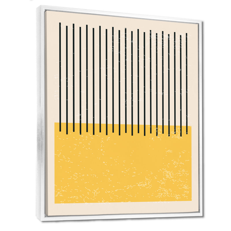 «Minimal Geometric Compostions», impression sur toile, H 32 po x l 16 po, Reproduction avec cadre flottant, Blanc
