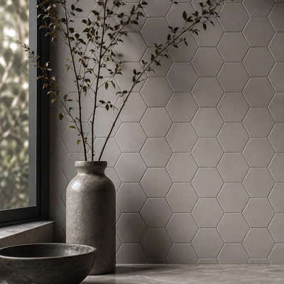 Electro-Funk Matte 2'' W x 2'' L Porcelain Tile Hexagon Mosaic Sheet