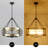 6 - Light 21.65" Dimmable Farmhouse Geometric Drum Chandelier Ceiling Lights for Foyer Kitchen Island Living Room-109402282