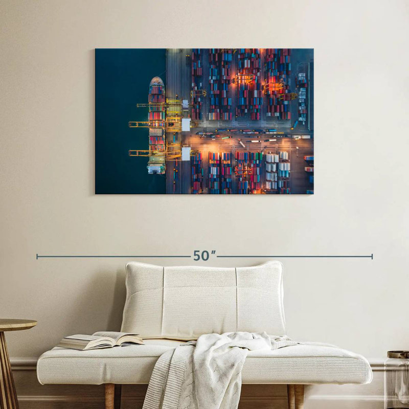 Mehar Container Cargo Ship Port, 26" H x 39" W