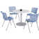 Mode Round Breakroom Table Set With 4 Kool Stacking Chairs