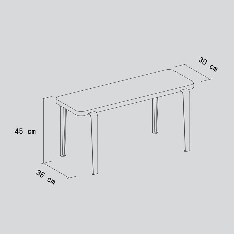 Lou Bench, 35.43"W