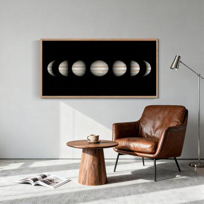 Tableau encadré sur toile représentant les phases de Jupiter (1 pièce), 122 x 61 cm