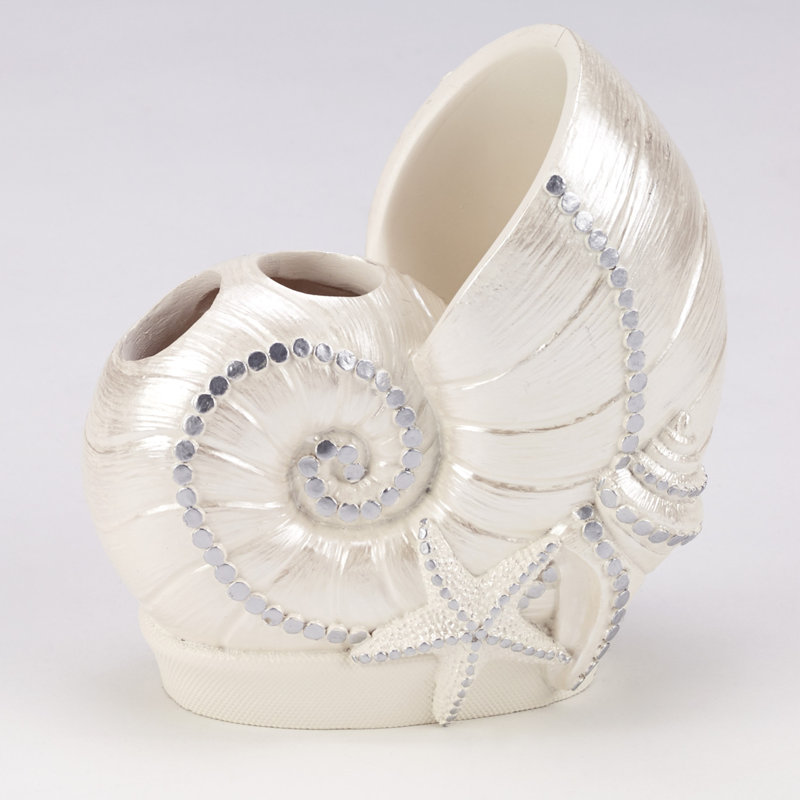 Sequin Shells Bath Toothbrush Holder