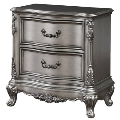 Bed Side Table, 2-Drawer Modern Nightstand For Bedroom