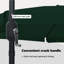 Garden Parasol with LED Strip Lights Polyester Outdoor Shade Summer-1777039927
