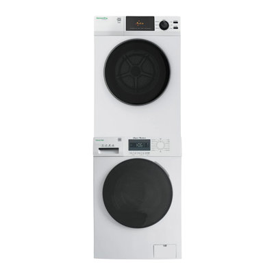 Equator Value Stack Laundry 110v 26 Lbs Washer 2.5cf+vented Dryer 4cf 1 Outlet