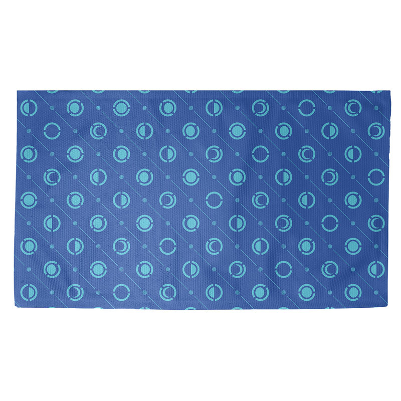 Tapis décoratif bleu foncé Moon phases, Rectangle 2 pi x 3 pi