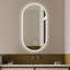 Miroir de salle de bain 48 po x 24 po à écran tactile intelligent mural avec forme, trois modes d'éclairage blanc 6000K, naturel 4000K, chaud 3000K, réglage de la luminosité, verre brisé, argent 5Mm